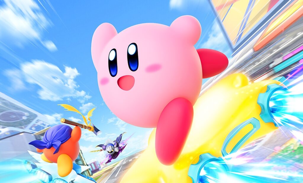 Pôster promocional de Kirby Air Riders